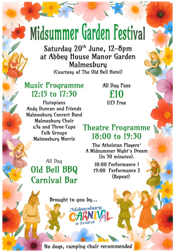 Midsummer Garden Festival at Abbey House Manor Gardens - Malmesbury Carnival &amp; Festival